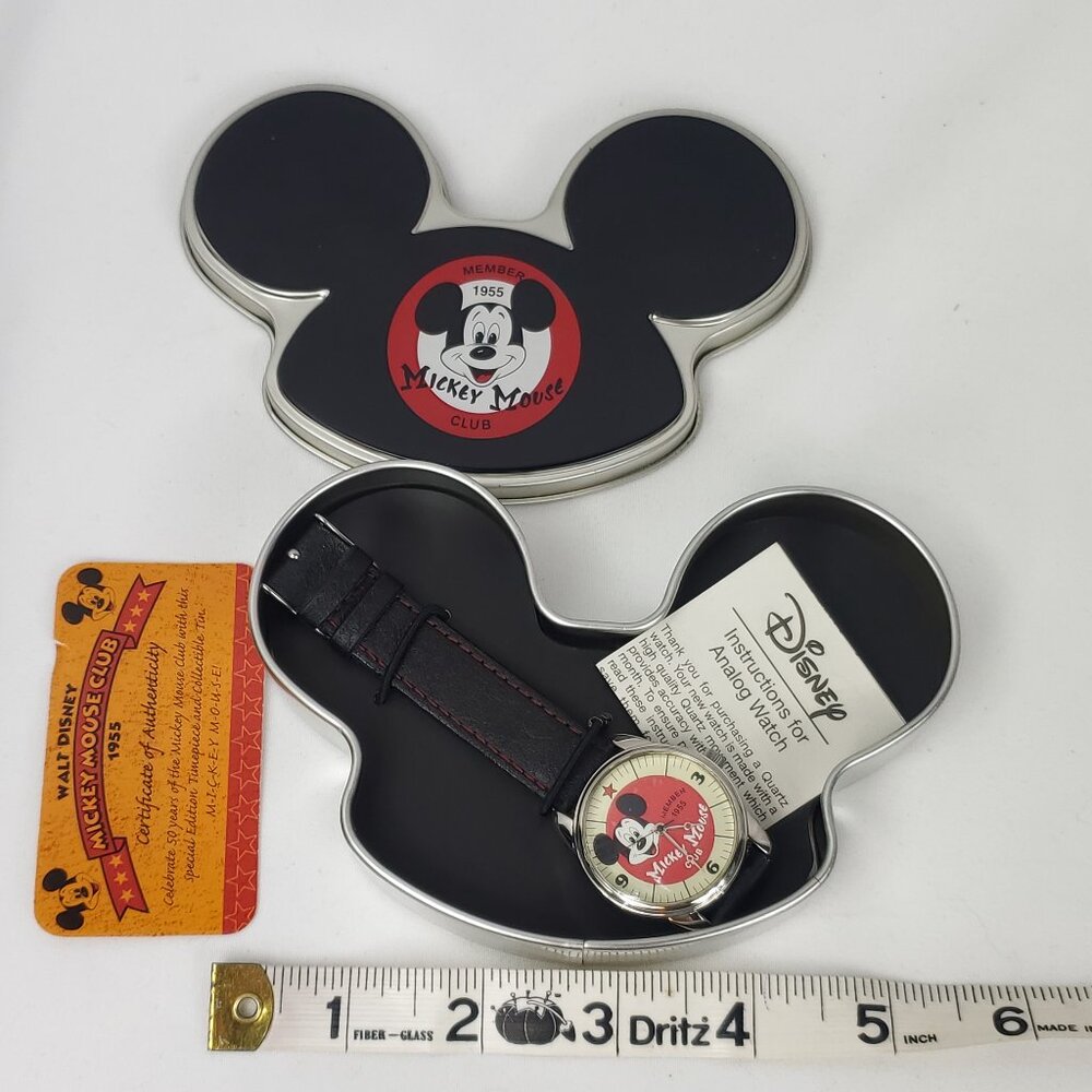 Collectibles Vintage Mickey Mouse Club Watch In Decorative Box NIB